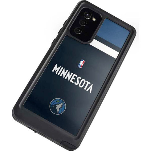 NBA Minnesota Timberwolves Jersey Galaxy Note20 5G Waterproof Case