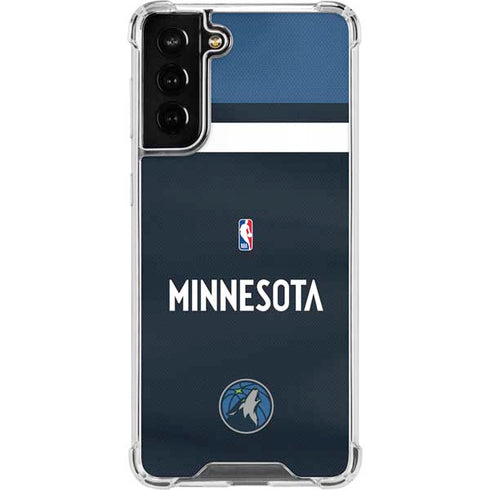 NBA Minnesota Timberwolves Jersey Galaxy S21 FE Clear Case