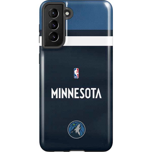 NBA Minnesota Timberwolves Jersey Galaxy S21 FE Pro Case
