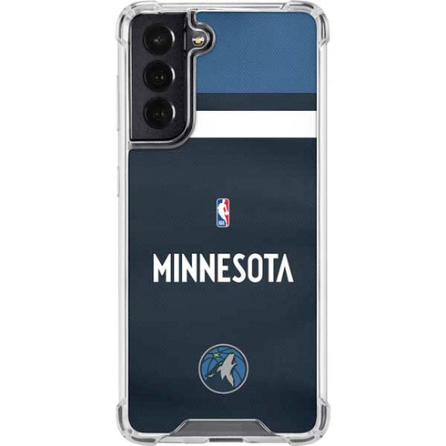 NBA Minnesota Timberwolves Jersey Galaxy S22 Clear Case