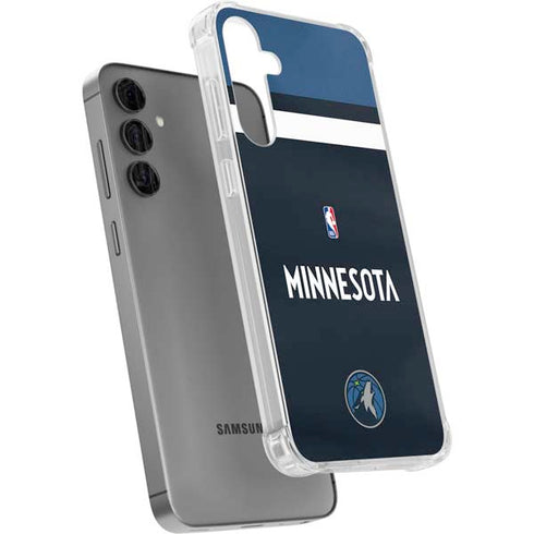 NBA Minnesota Timberwolves Jersey Galaxy S24 Plus Clear Case
