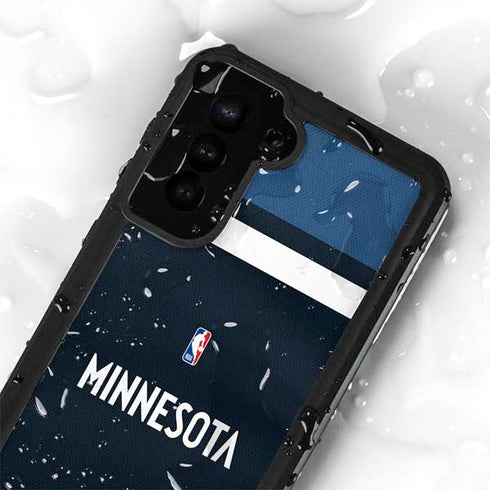 NBA Minnesota Timberwolves Jersey Galaxy S24 Plus Waterproof Case