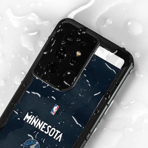 NBA Minnesota Timberwolves Jersey Galaxy S24 Ultra Waterproof Case