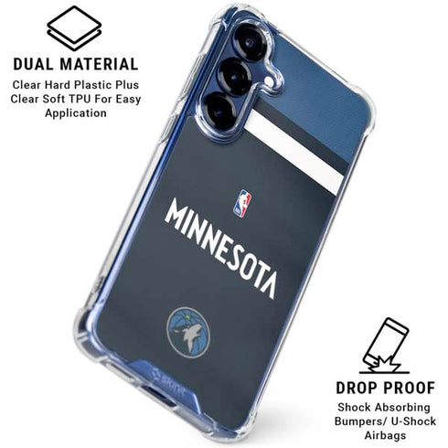 NBA Minnesota Timberwolves Jersey Galaxy S25 Plus Clear Case