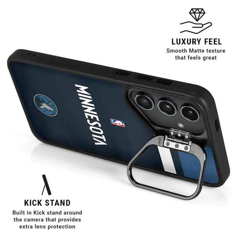 NBA Minnesota Timberwolves Jersey Galaxy S25 Plus Kickstand Case