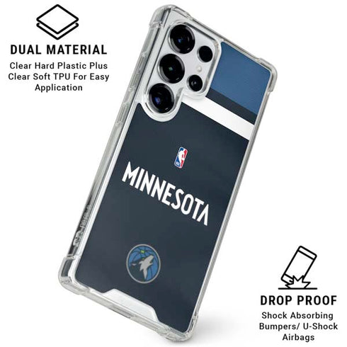 NBA Minnesota Timberwolves Jersey Galaxy S25 Ultra Clear Case