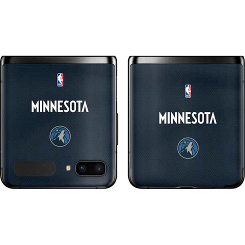 NBA Minnesota Timberwolves Jersey Galaxy Z Flip Skin