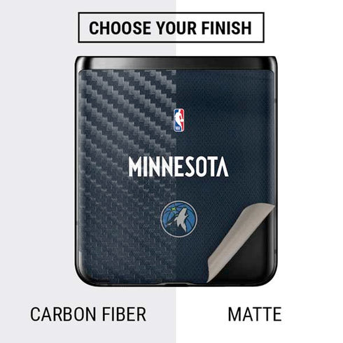 NBA Minnesota Timberwolves Jersey Galaxy Z Flip Skin