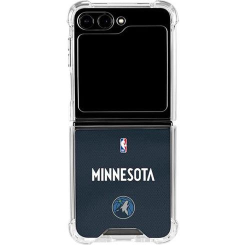 NBA Minnesota Timberwolves Jersey Galaxy Z Flip5 5G Clear Case
