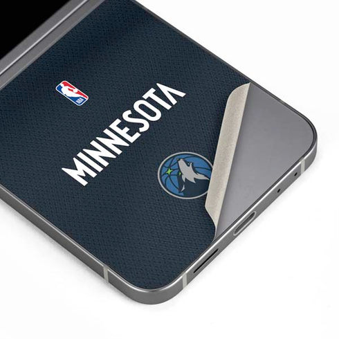 NBA Minnesota Timberwolves Jersey Galaxy Z Flip6 Skin