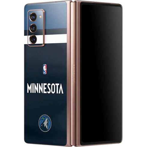 NBA Minnesota Timberwolves Jersey Galaxy Z Fold2 5G Skin