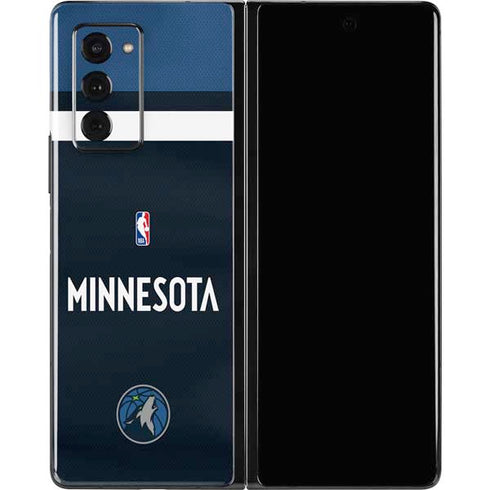 NBA Minnesota Timberwolves Jersey Galaxy Z Fold2 5G Skin
