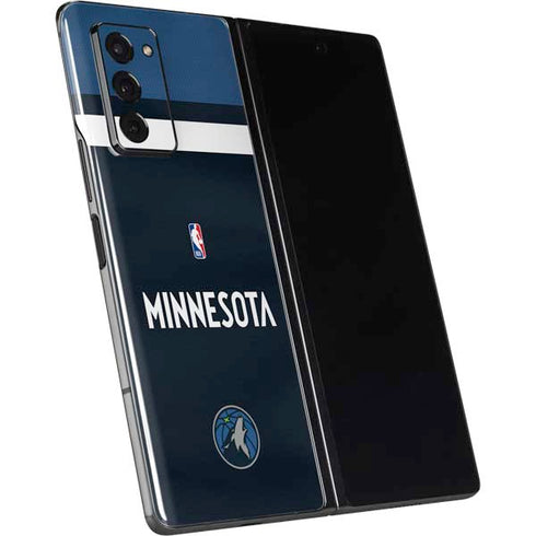 NBA Minnesota Timberwolves Jersey Galaxy Z Fold2 5G Skin