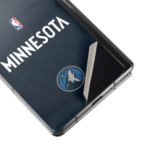 NBA Minnesota Timberwolves Jersey Galaxy Z Fold2 5G Skin