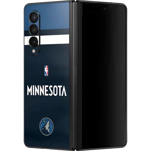 NBA Minnesota Timberwolves Jersey Galaxy Z Fold3 5G Skin