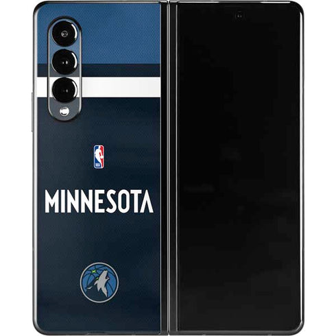 NBA Minnesota Timberwolves Jersey Galaxy Z Fold3 5G Skin