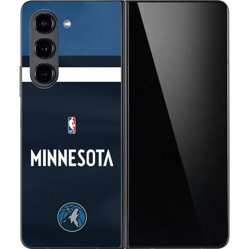 NBA Minnesota Timberwolves Jersey Galaxy Z Fold5 5G Skin
