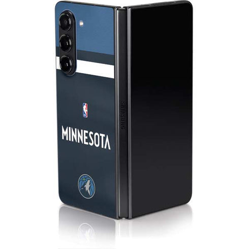 NBA Minnesota Timberwolves Jersey Galaxy Z Fold5 5G Skin