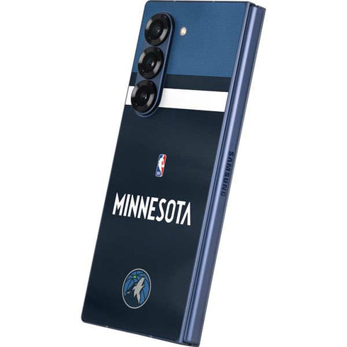 NBA Minnesota Timberwolves Jersey Galaxy Z Fold6 Skin