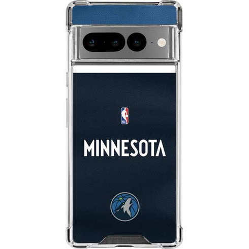 NBA Minnesota Timberwolves Jersey Google Pixel 7 Pro Clear Case