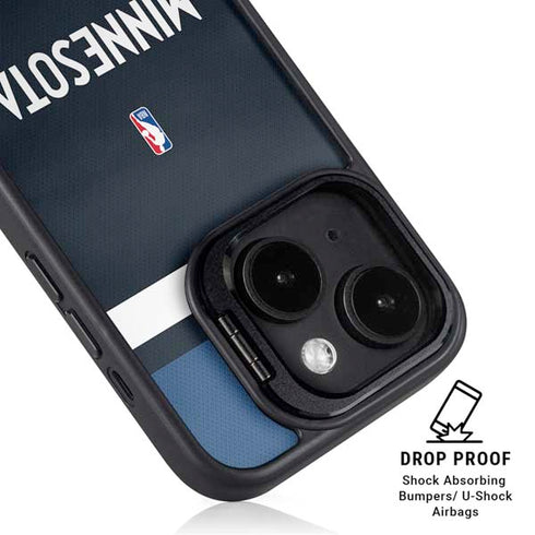NBA Minnesota Timberwolves Jersey iPhone 15 Kickstand Case