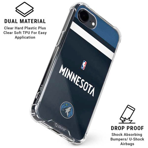 NBA Minnesota Timberwolves Jersey iPhone 16e Clear Case