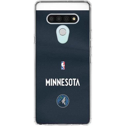 NBA Minnesota Timberwolves Jersey LG Stylo 6 Clear Case