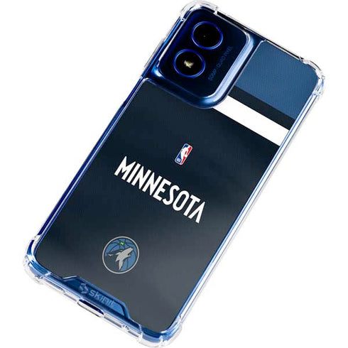NBA Minnesota Timberwolves Jersey Moto G 5G (2024) Clear Case