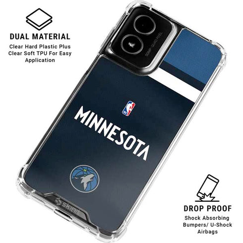 NBA Minnesota Timberwolves Jersey Moto G Power 5G (2024) Clear Case