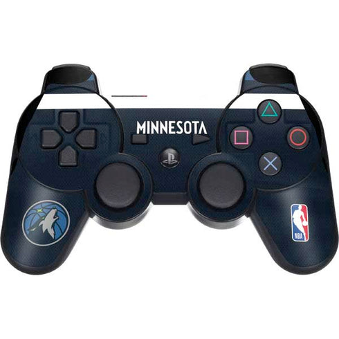 NBA Minnesota Timberwolves Jersey PS3 Dual Shock wireless controller Skin