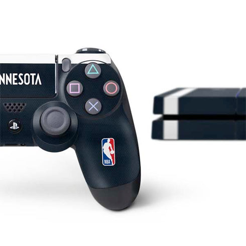 NBA Minnesota Timberwolves Jersey PS4 Console and Controller Bundle Skin