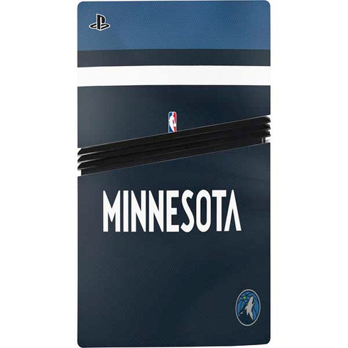 NBA Minnesota Timberwolves Jersey PS5 Pro Disk Console Skin