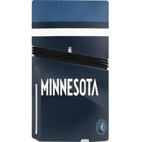 NBA Minnesota Timberwolves Jersey PS5 Pro Disk Console Skin