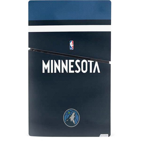 NBA Minnesota Timberwolves Jersey PS5 Slim Digital Edition Console Skin