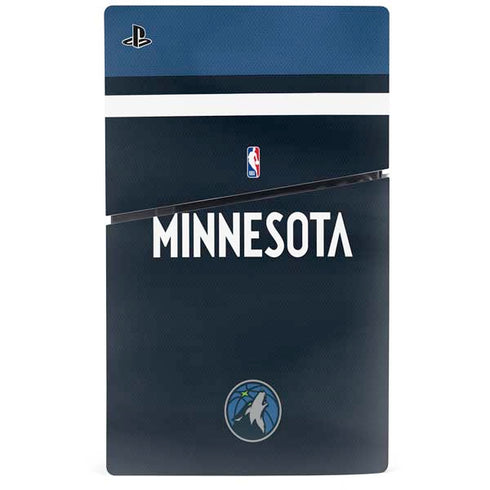 NBA Minnesota Timberwolves Jersey PS5 Slim Disk Console Skin