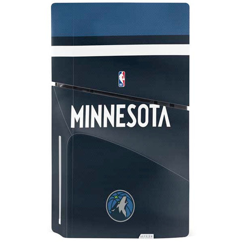 NBA Minnesota Timberwolves Jersey PS5 Slim Disk Console Skin
