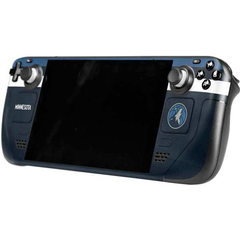 NBA Minnesota Timberwolves Jersey Steam Deck Handheld Gaming Computer OLED Skin
