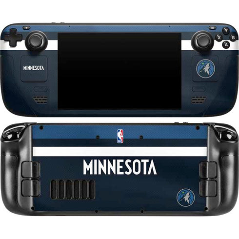 NBA Minnesota Timberwolves Jersey Steam Deck Handheld Gaming Computer Skin