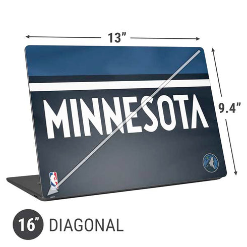 NBA Minnesota Timberwolves Jersey Universal Laptop 16in (13 x 9.4in) Skin