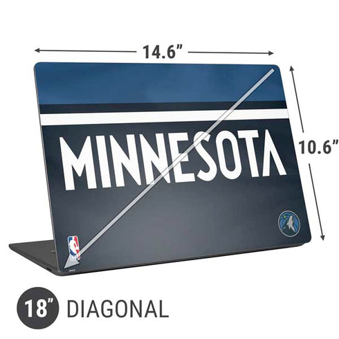 NBA Minnesota Timberwolves Jersey Universal Laptop 18in (14.6 x 10.6in) Skin
