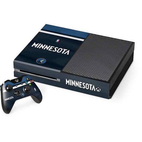 NBA Minnesota Timberwolves Jersey Xbox One Console and Controller Bundle Skin