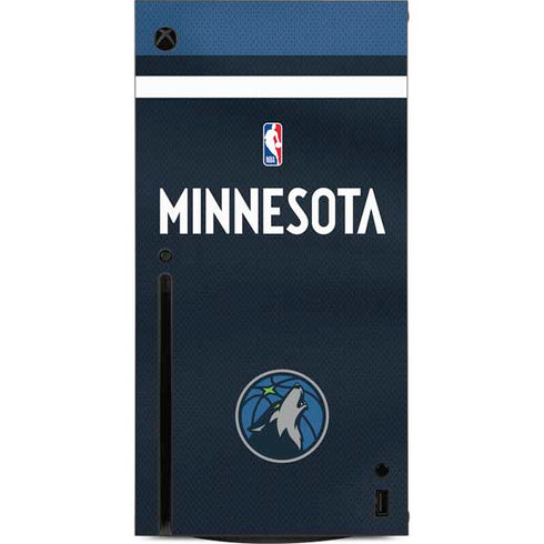 NBA Minnesota Timberwolves Jersey Xbox Series X Console Skin