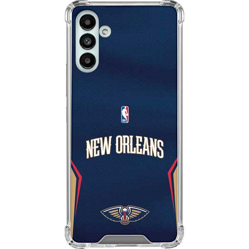 NBA New Orleans Pelicans Jersey Galaxy A13 5G Clear Case