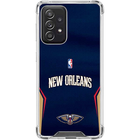 NBA New Orleans Pelicans Jersey Galaxy A52 5G Clear Case