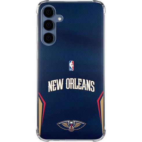 NBA New Orleans Pelicans Jersey Galaxy A55 5G Clear Case