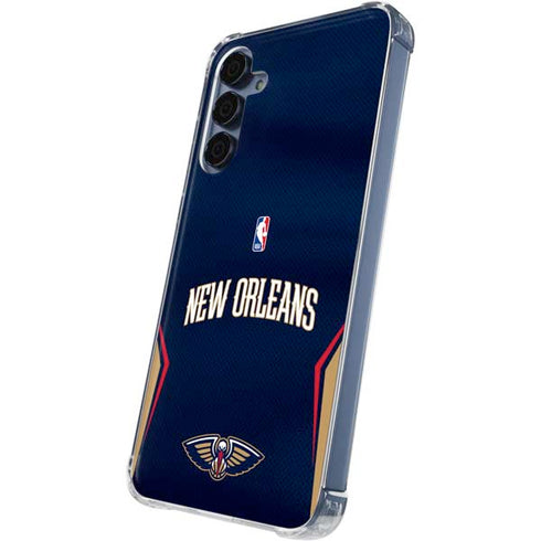 NBA New Orleans Pelicans Jersey Galaxy A55 5G Clear Case