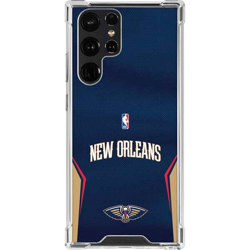 NBA New Orleans Pelicans Jersey Galaxy S22 Ultra Clear Case
