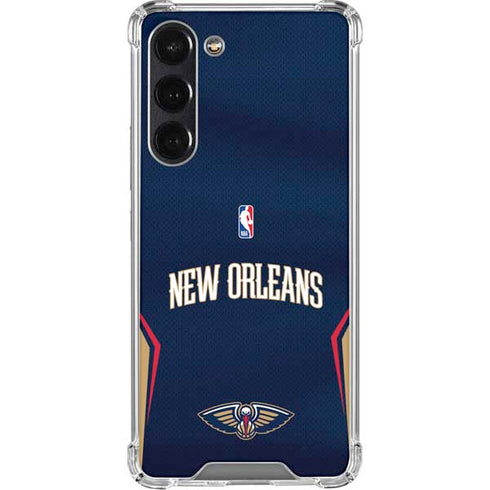 NBA New Orleans Pelicans Jersey Galaxy S23 FE Clear Case