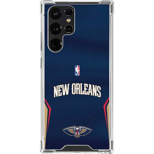 NBA New Orleans Pelicans Jersey Galaxy S23 Ultra Clear Case