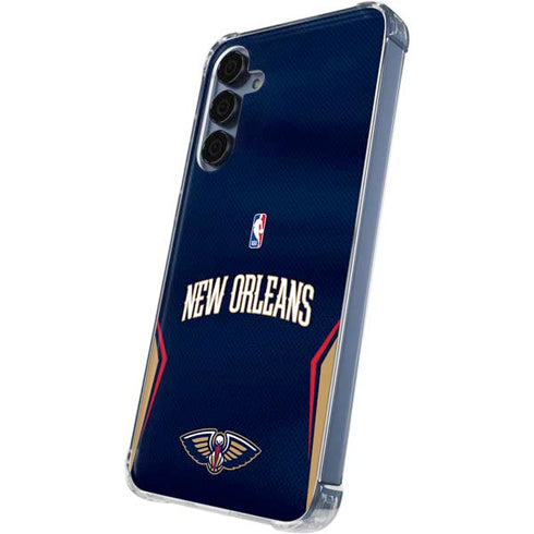 NBA New Orleans Pelicans Jersey Galaxy S24 Clear Case